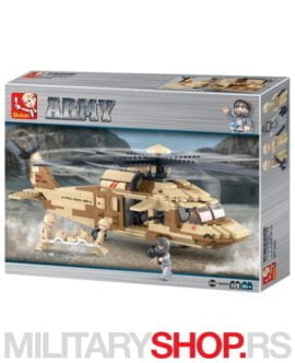Vojni helikopter igračka Sluban B0509 Black Hawk