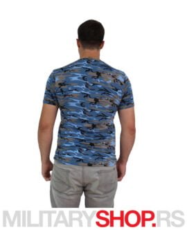 Kamuflažna pamučna majica plava Blue Sea