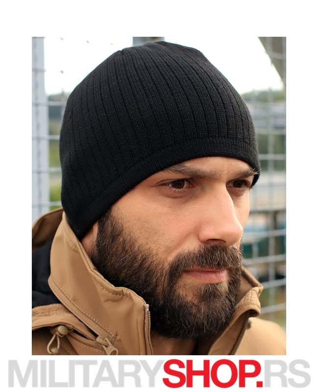 Blanko Crna Zimska Kapa od Akrila
