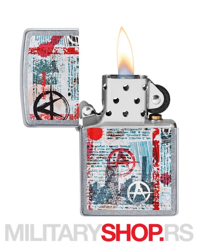 Zippo Upaljač Anarchy Design Street Art