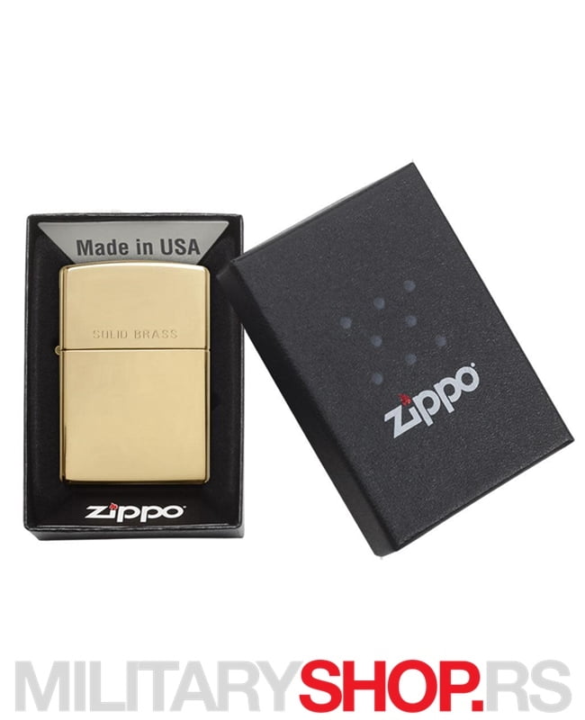 Zippo Solid Bras Visoko Polirani Mesinga