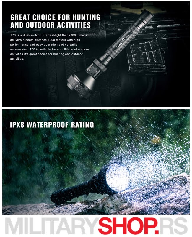 Trustfire Lovački Set T70 V2 Lampa - Slika 4