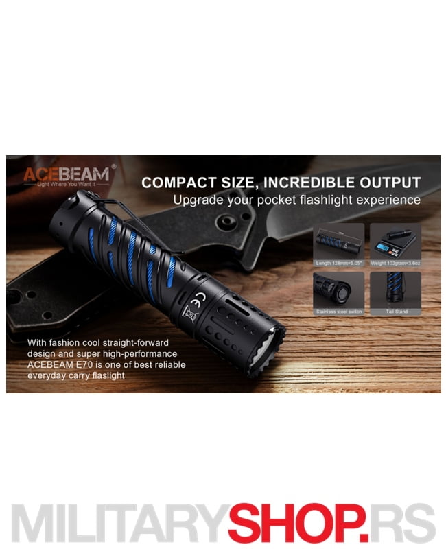Acebeam Baterijska Lampa E70 Ultra Pocket - Slika 2
