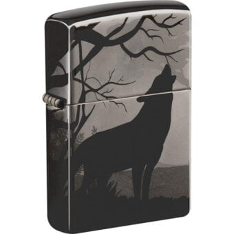 Zippo Upaljač Wolves Design Black Ice