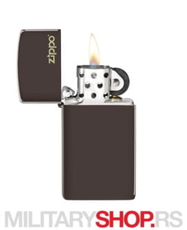 Alternative view of Zippo Slim Upaljač Brown Logo Design