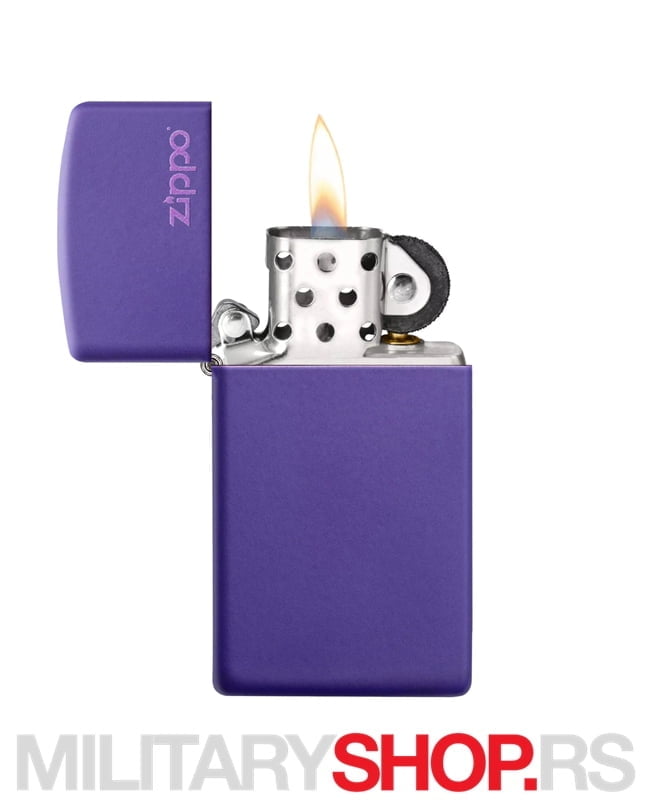 Zippo Slim Upaljač Purple Logo Design - Slika 2