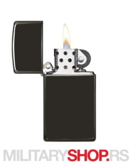 Alternative view of Zippo Ebony Slim High Polish Black