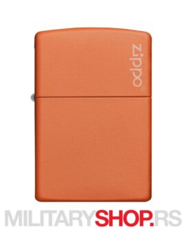 Zippo Upaljač Orange Matte Logo Design