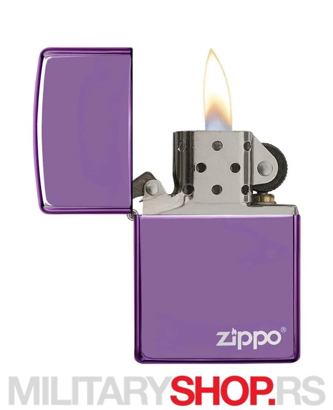 Zippo Upaljač High Polish Purple Logo - Slika 2