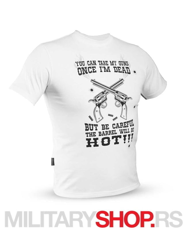 Pamučna Bela Majica Pištolji Hot Barrel - Slika 2