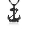 Elegantna Muška Ogrlica GX1134H Black Anchor