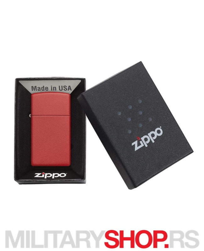 Zippo Upaljač Slim Design Red Matte - Slika 4