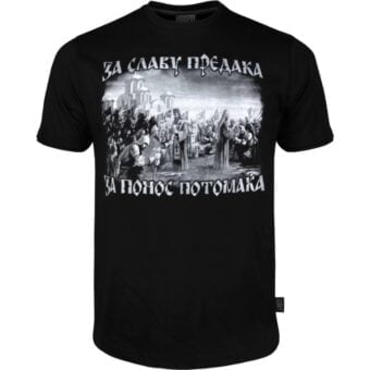Pričešće Crna Pamučna Majica Vožd