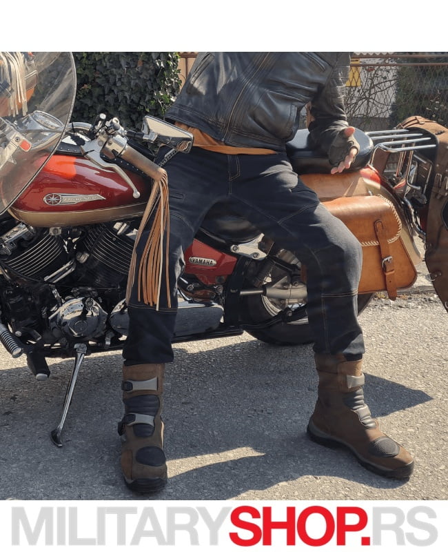 Black Moto Jeans - Pontis Motorističke Farmerke - Slika 7