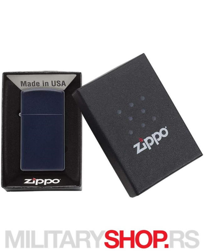 Zippo Upaljač Blue Matte Slim Model - Slika 3