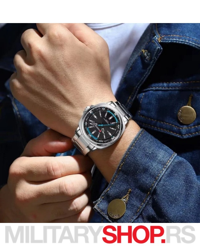 Elegantni Muški Sat - Curren 8455 Silver - Slika 2