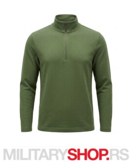Muški Pamučni QuarterZip Pulover Maslinasto Zeleni