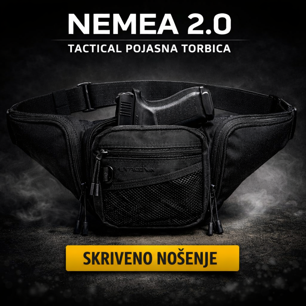 NEMEA 2.0 Torbica Za Skriveno Nošenje Oružja CRNA